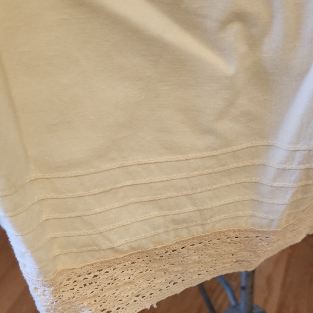 The Territory Ahead Cream Midi Dress with V-Neck and Airy Cotton Fabric - Picture 7 of 13